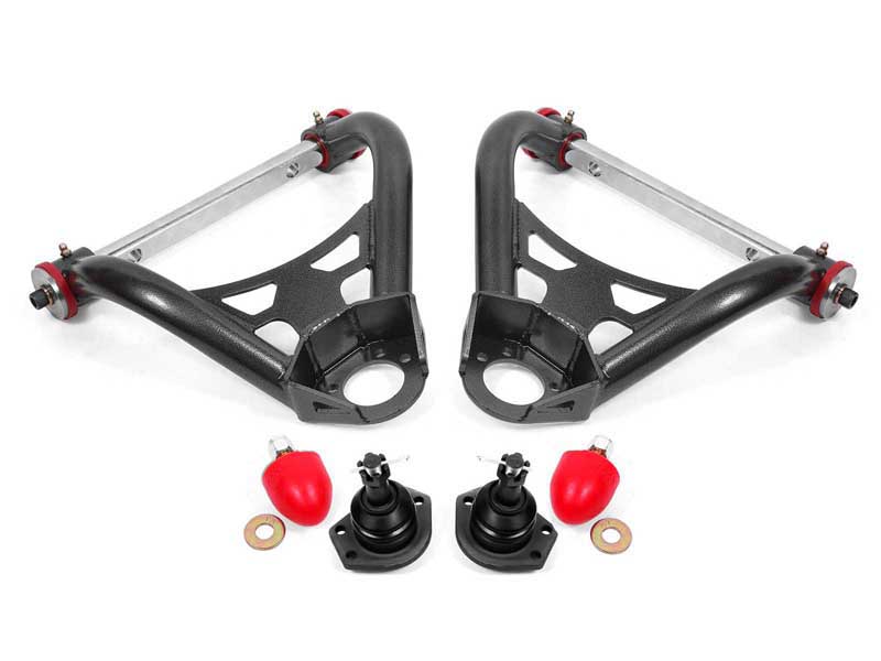 BMR AA017H Upper A-Arms, Non-Adj With Poly Bushings, Stock Spindles, Black for 1964-1972 A-Body