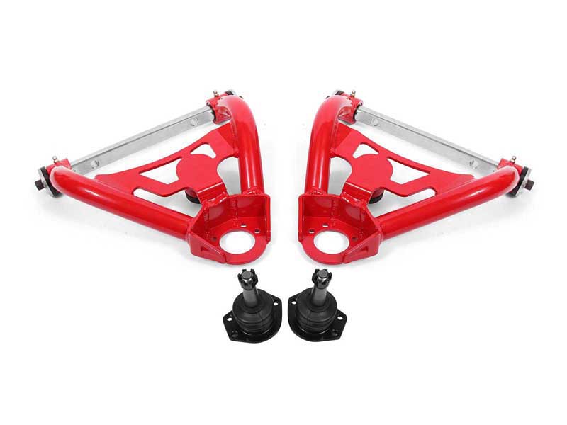 BMR AA028R Upper A-Arms, Pro-Touring, Tall Ball Joint, Delrin Bushings, Red for 1964-1972 A-Body