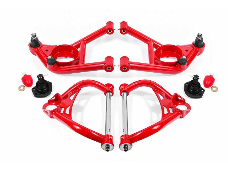 BMR AA033R A-Arm Kit, Upper (AA017R) And Lower (AA016R), Red for 1964-1972 A-Body