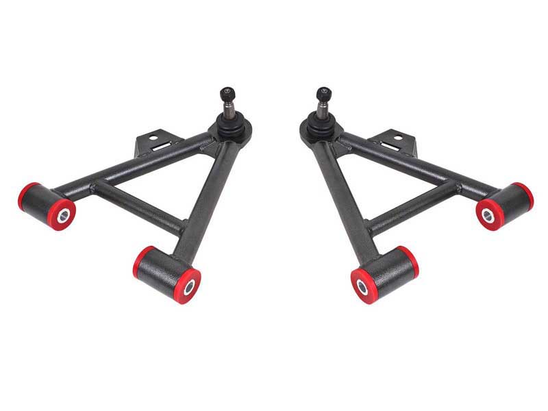 BMR AA038H Lower A-Arms, Coilover, Non-Adjust, Poly, Tall Ball Joint, Black for 1979-1993 Mustang
