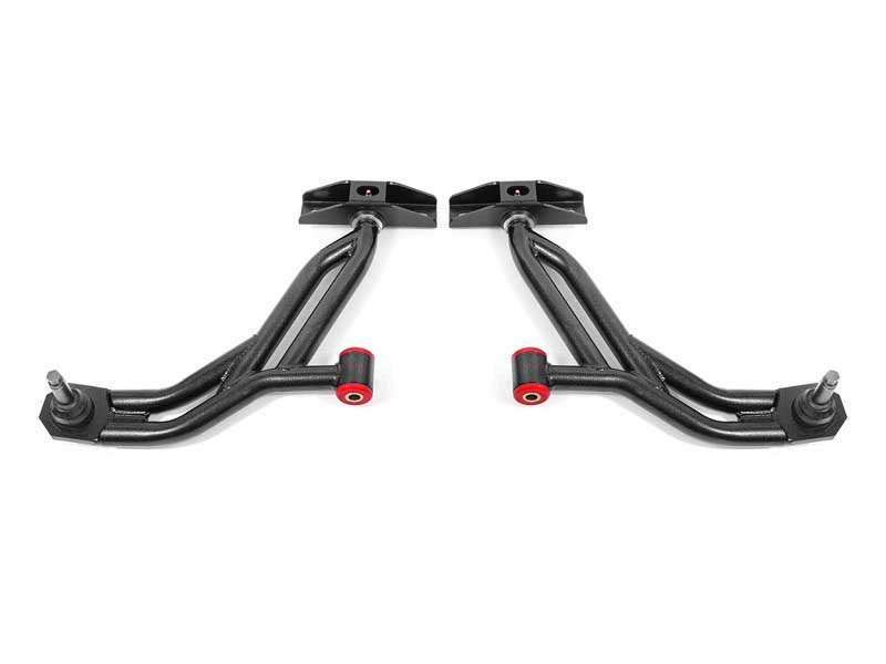 BMR AA756H Lower A-Arms, Non-Adj With Poly/Delrin, 19mm Tall Ball Joint, Black for 2010-2014 Mustang