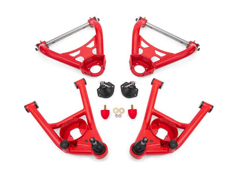 BMR AAK401R A-Arm Kit, Upper AAU401R And Lower AAL401R, Red for 1964-1972 A-Body