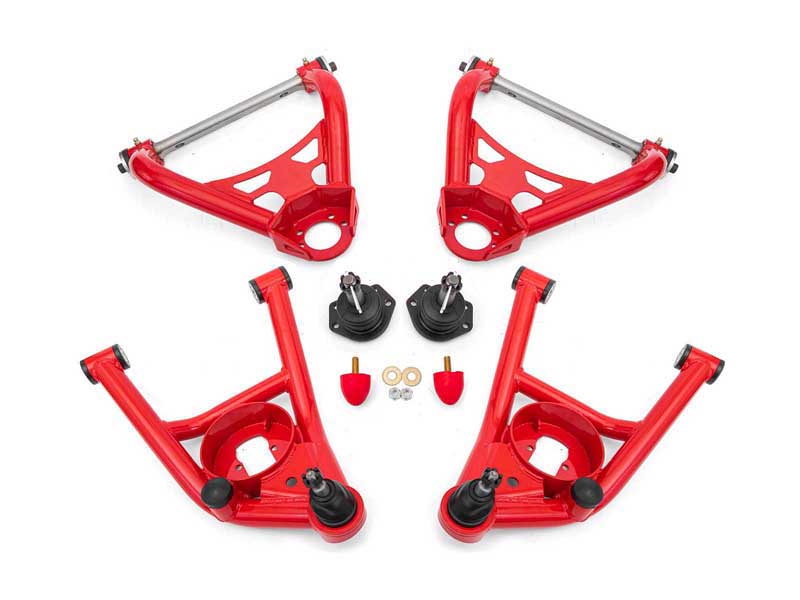 BMR AAK402R A-Arm Kit, Upper AA028R And Lower AAL401R, Red for 1964-1972 A-Body