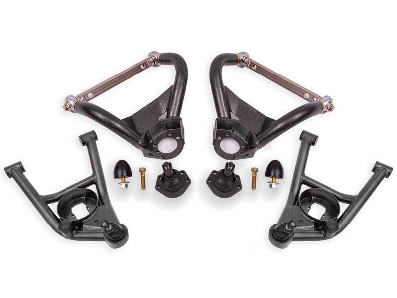 BMR AAK404H A-Arm Kit, Upper AAU403H And Lower AAL401H, Black Hammertone for 1964-1972 A-Body