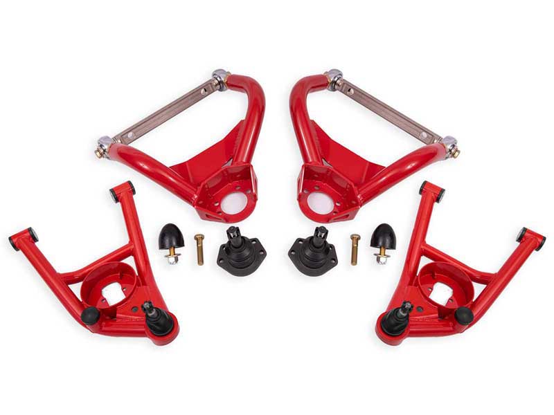 BMR AAK404R A-Arm Kit, Upper AAU403R And Lower AAL401R, Red for 1964-1972 A-Body