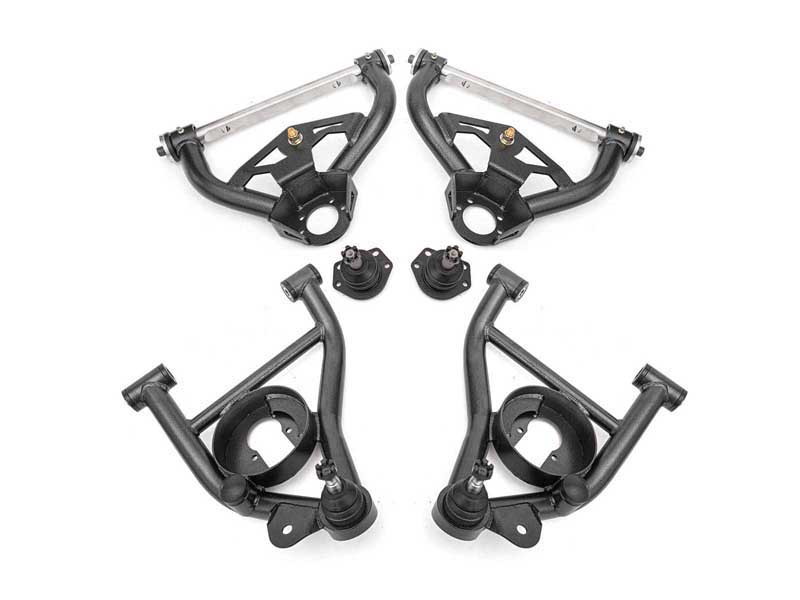 BMR AAK461H A-Arm Kit, Upper AAU461H And Lower AAL461H, Black Hammertone for 1978-1987 G-Body