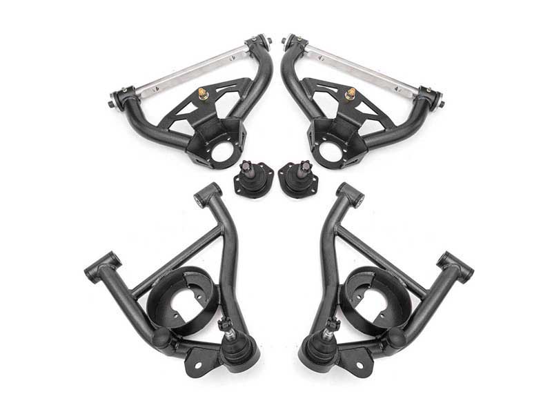 BMR AAK462H A-Arm Kit, Upper AAU462H And Lower AAL461H, Black Hammertone for 1978-1987 G-Body