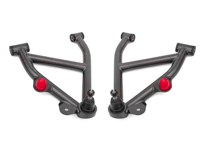 BMR AAL333H Lower A-Arms, Non-Adj, Delrin Bushings, Coilover, Black Hammertone for 1982-1992 F-Body