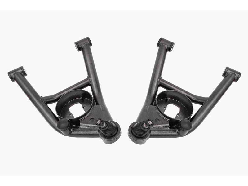 BMR AAL401H Lower A-Arms, Delrin Bushings, Std Ball Joint, Black Hammertone for 1964-1972 A-Body
