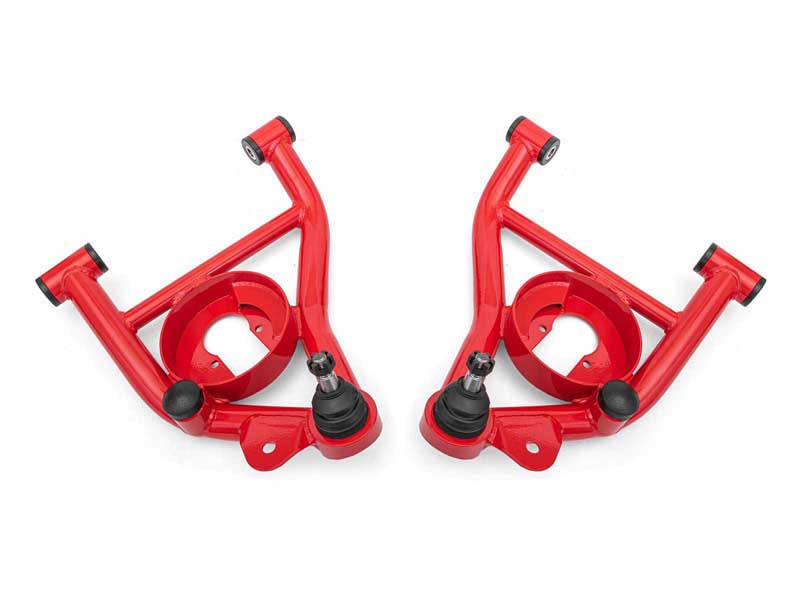 BMR AAL461R Lower A-Arms, Delrin Bushings, Std Ball Joint, Red for 1978-1987 G-Body