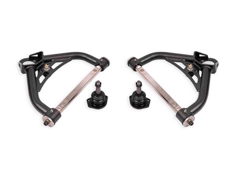 BMR AAU322H Upper A-Arms, Non-Adj, Delrin, 0.5" Tall Ball Joint, Black, 1970-81 F-Body, 75-79 X-Body