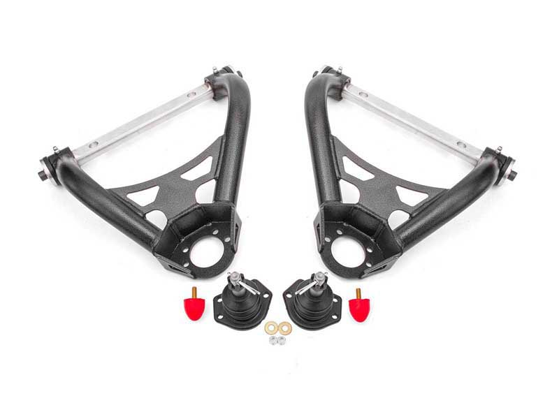 BMR AAU401H Upper A-Arms, Non-Adj, Delrin, Std Ball Joint, Black Hammertone for 1964-1972 A-Body