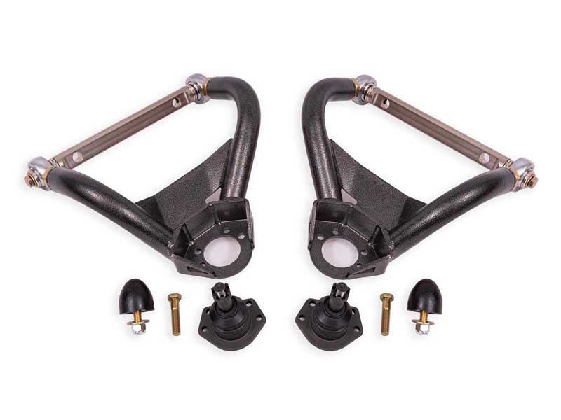 BMR AAU403H Upper A-Arms, Adjustable, Standard Ball Joint, Black Hammertone for 1964-1972 A-Body