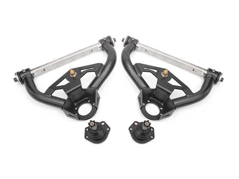 BMR AAU461H Upper A-Arms, Non-Adj, Delrin, Std Ball Joint, Black Hammertone for 1978-1987 G-Body