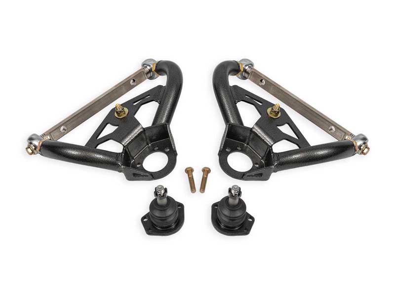 BMR AAU463H Upper A-Arms, Adjustable, Standard Ball Joint, Black Hammertone for 1978-1987 G-Body