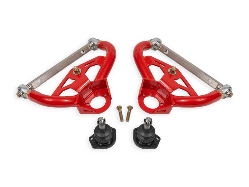 BMR AAU463R Upper A-Arms, Adjustable, Standard Ball Joint, Red for 1978-1987 G-Body
