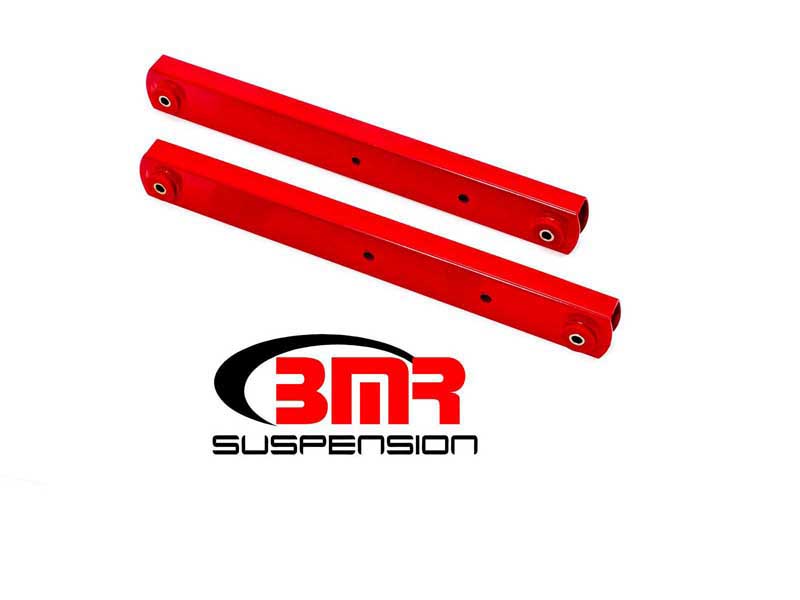BMR BCA005R Lower Control Arms, Boxed, Non-Adjust, Poly Bushings, Red for 1964-1972 A-Body