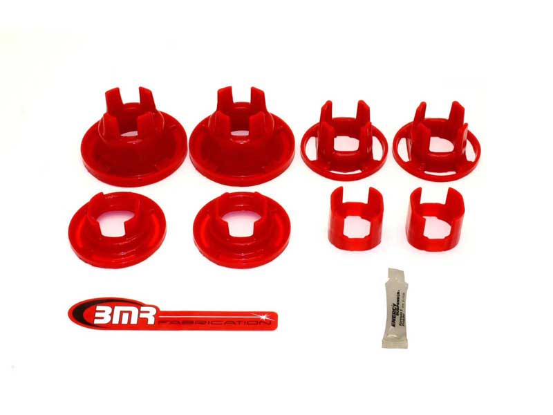 BMR BK016 Bushing Kit, Rear Cradle, Poly, Inserts Only, Street Version, Red for 2010-2011 Camaro