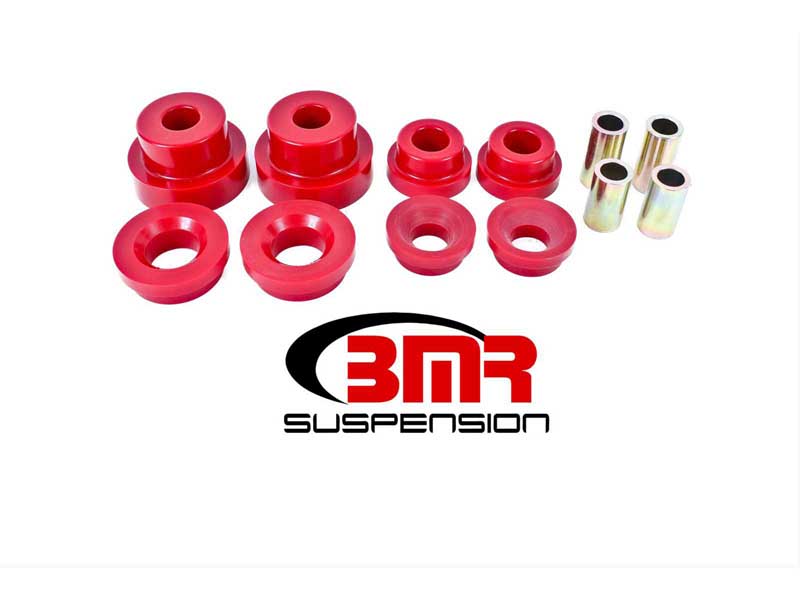 BMR BK024 Bushing Kit, Rear Cradle, Poly, Full Bushing, Pro Version, Red for 2010-2015 Camaro