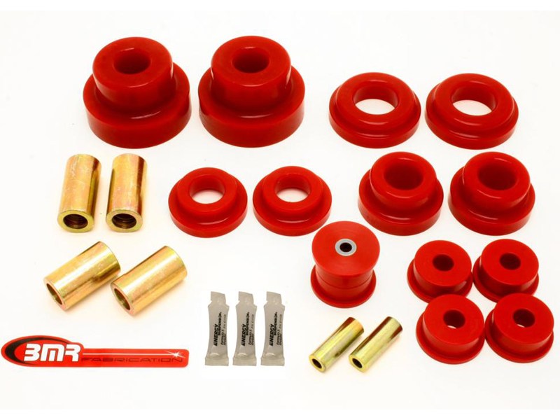 BMR BK030 Rear Cradle Bushing Kit, Pro Version (BK024, BK029), Red for 2010-2015 Camaro