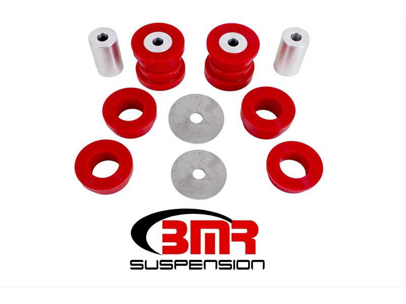 BMR BK047 Bushing Kit, Rear Cradle, Polyurethane, Red for 2015-2026 Mustang S550/S650