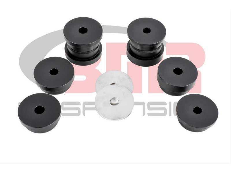 BMR BK048 Bushing Kit, Rear Cradle, Delrin, Black for 2015-2026 Mustang S550/S650