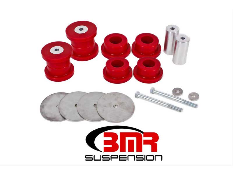 BMR BK061 Bushing Kit, Rear Cradle, Polyurethane, Red for 2016-2024 Camaro