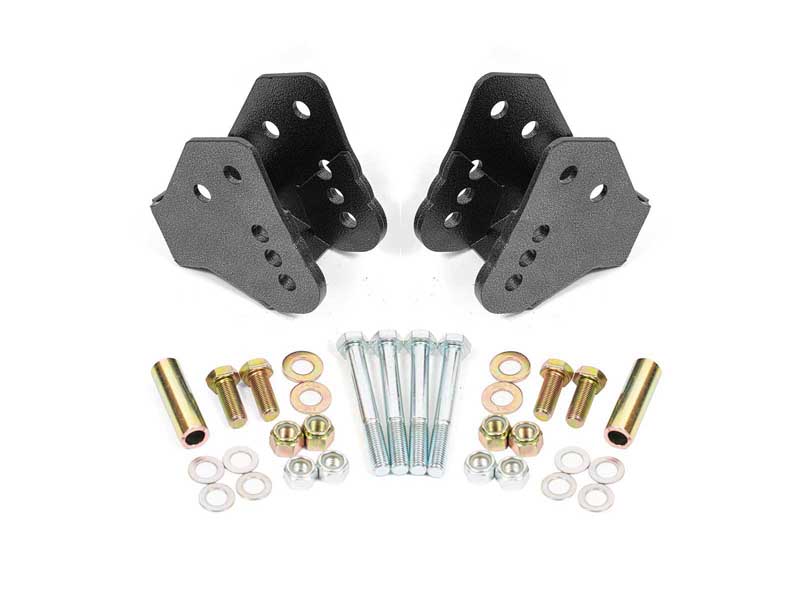 BMR CAB003H Control Arm Relocation Brackets, Bolt-on, Black Hammertone for 1978-1987 G-Body