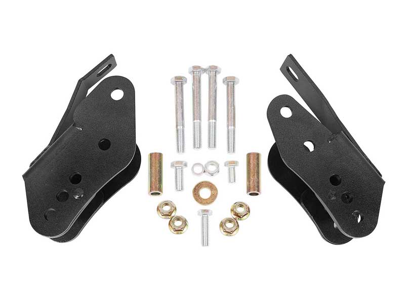 BMR CAB005H Control Arm Relocation Brackets, Bolt-on, Black Hammertone for 2005-2014 Mustang