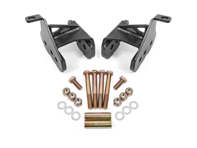 BMR CAB400H Control Arm Relocation Brackets, Bolt-on, Black Hammertone for 1964-1972 A-Body