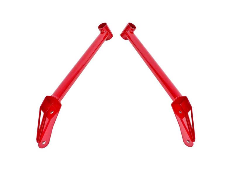 BMR CB008R Cradle Brace, Front Of Rear Cradle, Red for 2016-2024 Camaro