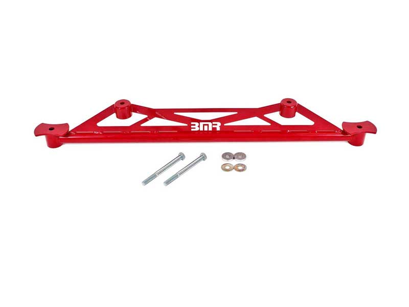 BMR CB009R Cradle Brace, Rear Of Rear Cradle, Chromoly, Red for 2016-2024 Camaro