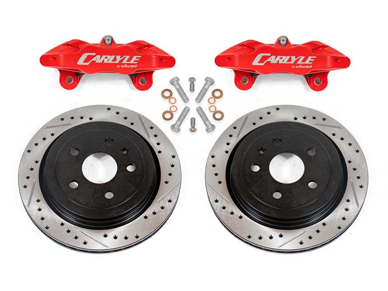 BMR DBK573R Brake Kit For 15" Conversion, Drilled And Slotted Rotors, Red for 2014-2019 Corvette
