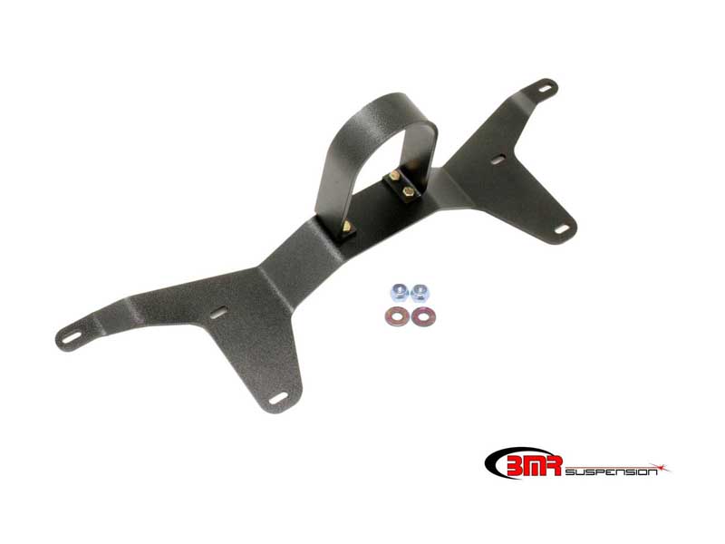 BMR DSL011H Rear Tunnel Brace With Rear Driveshaft Safety Loop, Black for 2005-2014 Mustang