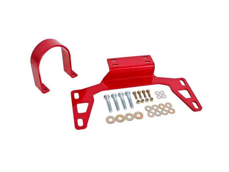 BMR DSL017R Driveshaft Safety Loop, Front, Red for 2011-2026 Mustang S197 S550 S650