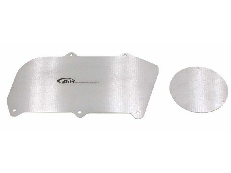 BMR FP005 Heater Delete Panel, Aluminum, Non-A/C Vehicles Only, Bare W/ BMR Logo, 1964-1972 A-Body