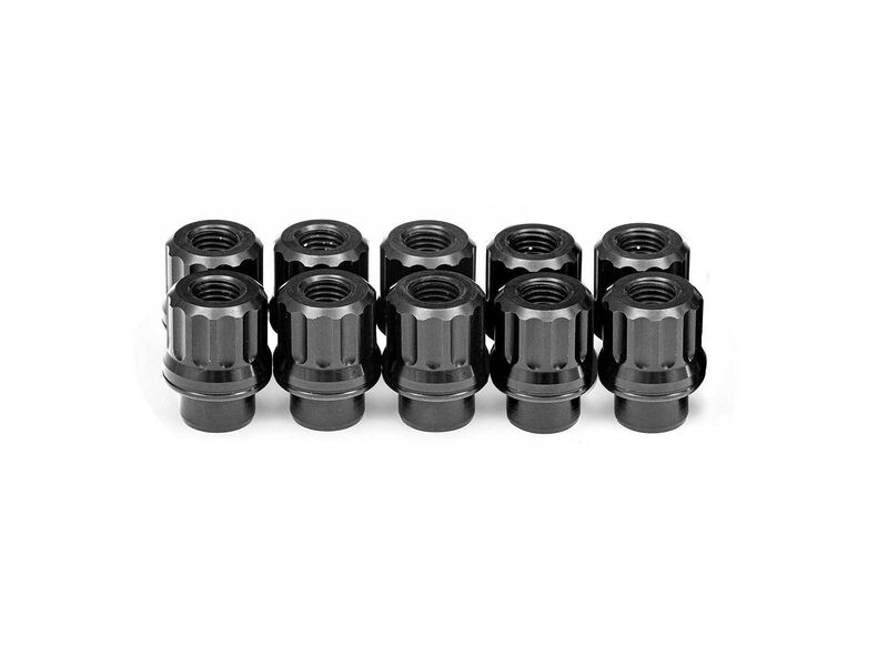 BMR LNK022 Lug Nut Kit, 12mm x 1.50 RH, Shank, 12-pt, 10-Pc, 1997-2019 Corvette, 1993-2002 F-Body