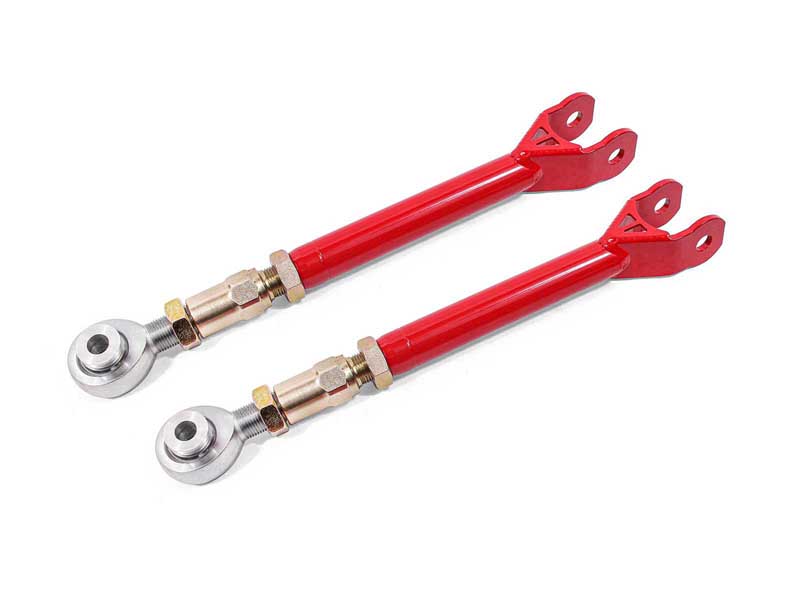 BMR LTA112R Lower Trailing Arms, On-car Adj With Rod Ends, Red for 2006-2023 Challenger & Charger
