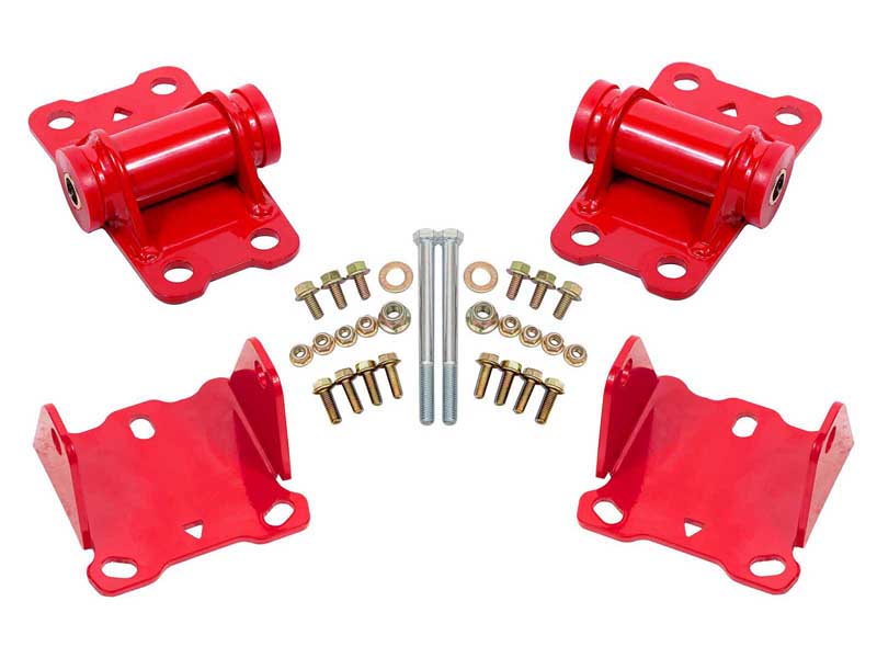 BMR MM460R Motor Mount Kit, Upper And Lower, Poly, Red for 1978-1987 G-Body