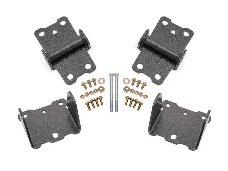 BMR MM461H Motor Mount Kit, Upper And Lower, Solid, Black Hammertone for 1978-1987 G-Body