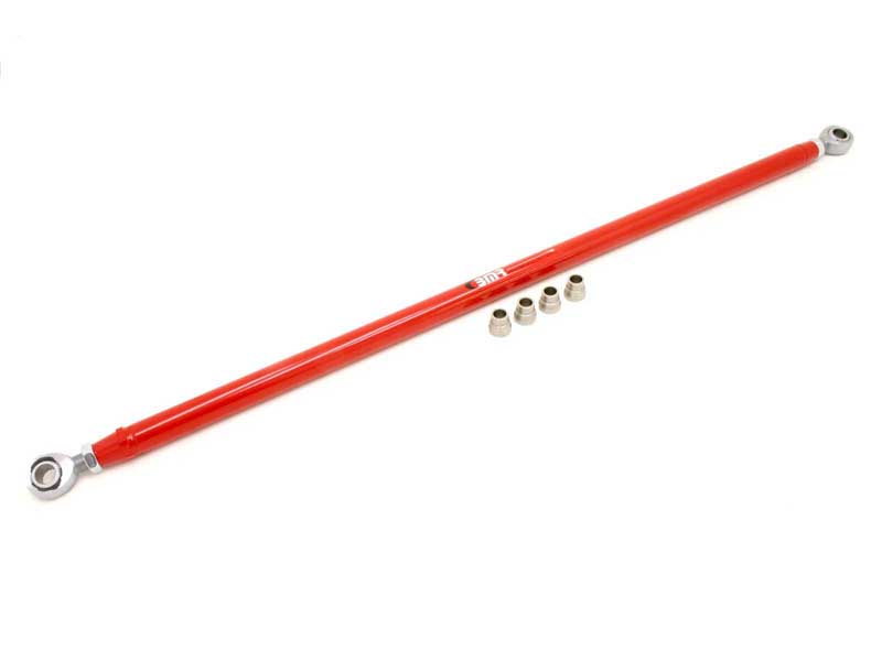 BMR PHR012R Panhard Rod, DOM, Double Adjustable With Rod Ends, Red for 2005-2014 Mustang