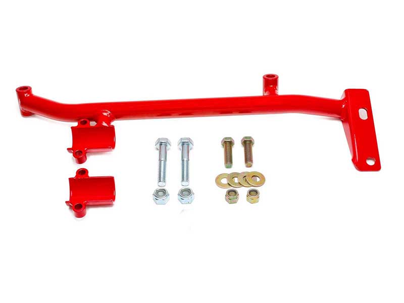 BMR RK003R Manual Steering Bracket For Use With Stock K-Member, Red for 1993-2002 F-Body