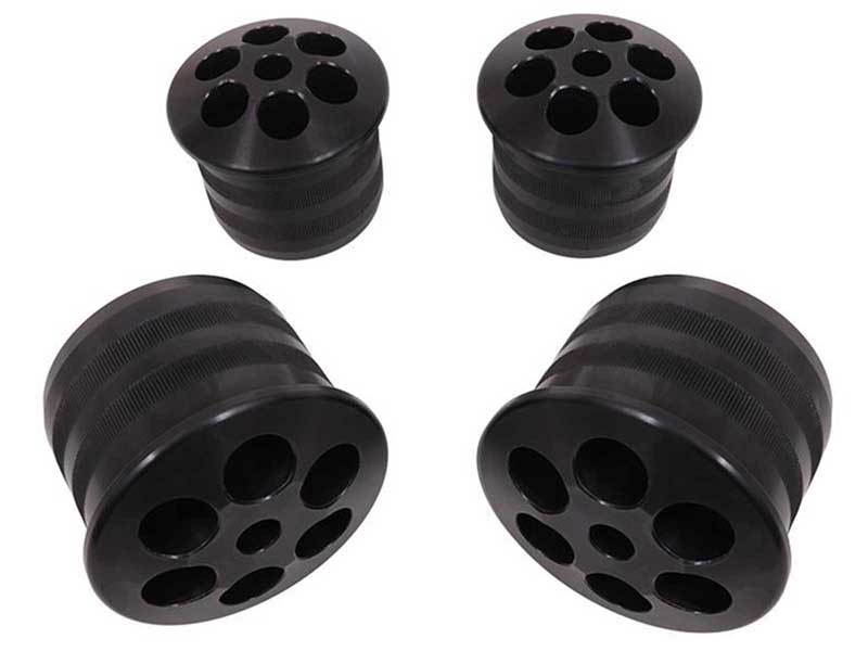 BMR SCB112 Bushing Kit, Rear Cradle, Aluminum, Black Anodized for 2006-2023 Challenger & Charger
