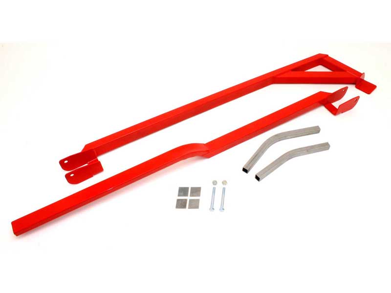 BMR SFC009R Subframe Connectors, Weld-On, Boxed, Outside Frame Exhaust, Red for 1982-1992 F-Body
