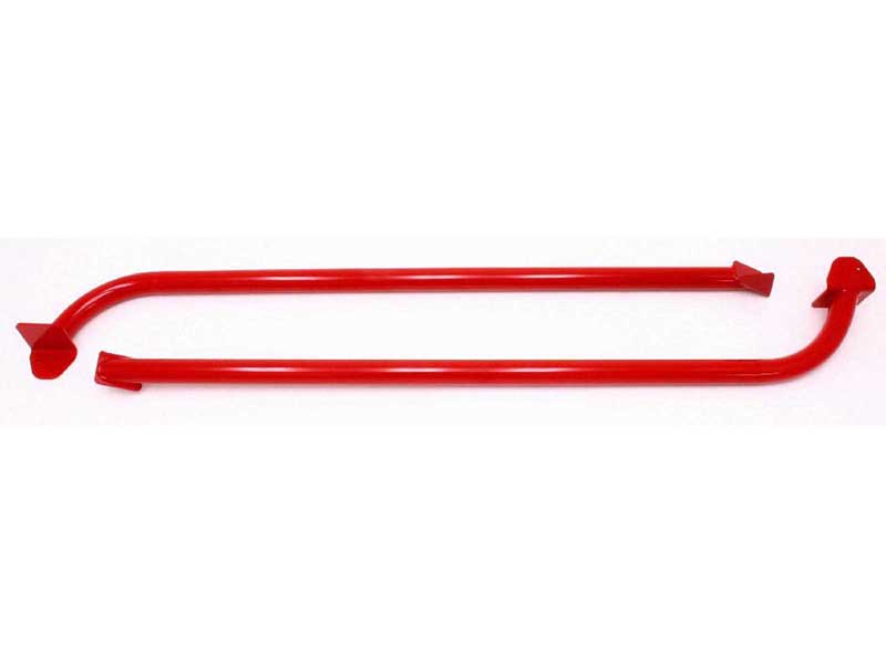 BMR SFC012R Subframe Connectors, Weld-On, Tubular, Red for 2005-2014 Mustang