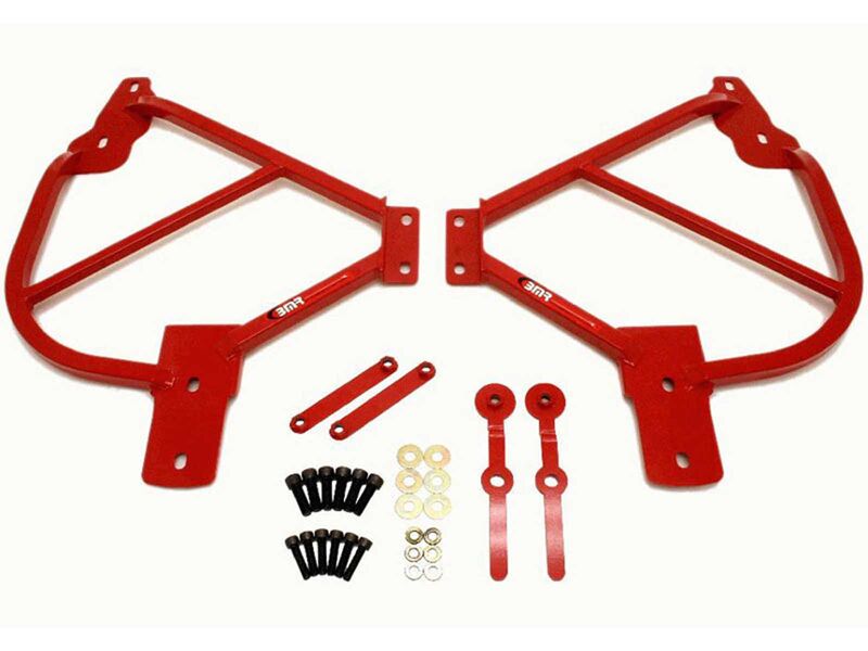 BMR Suspension SFC015R Bolt-On Subframe Connectors in Red for 2010-2015 Camaro
