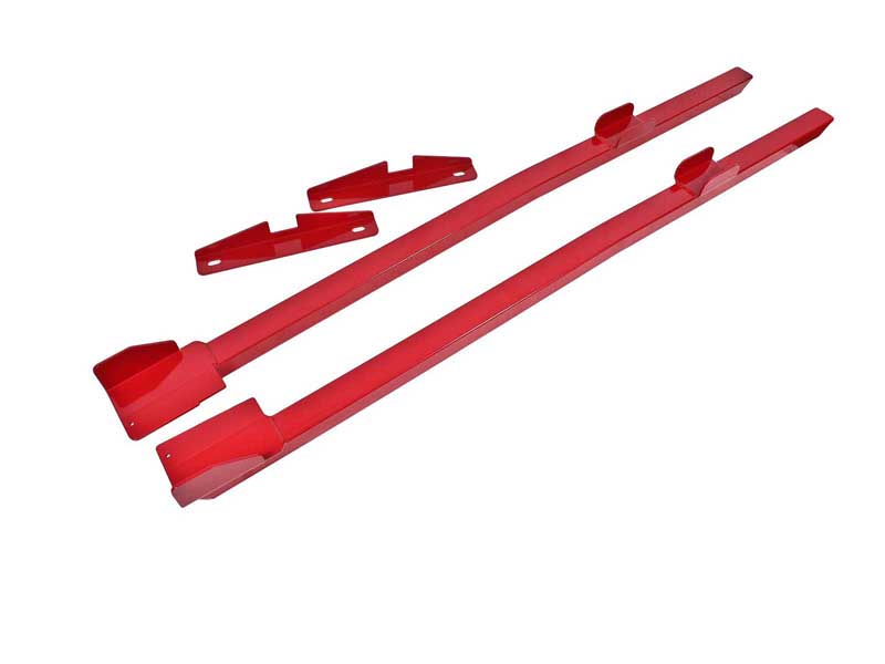 BMR SFC025R Subframe Connectors, Weld-On, Boxed, Premium, Hardtop Only, Red for 1994-2004 Mustang