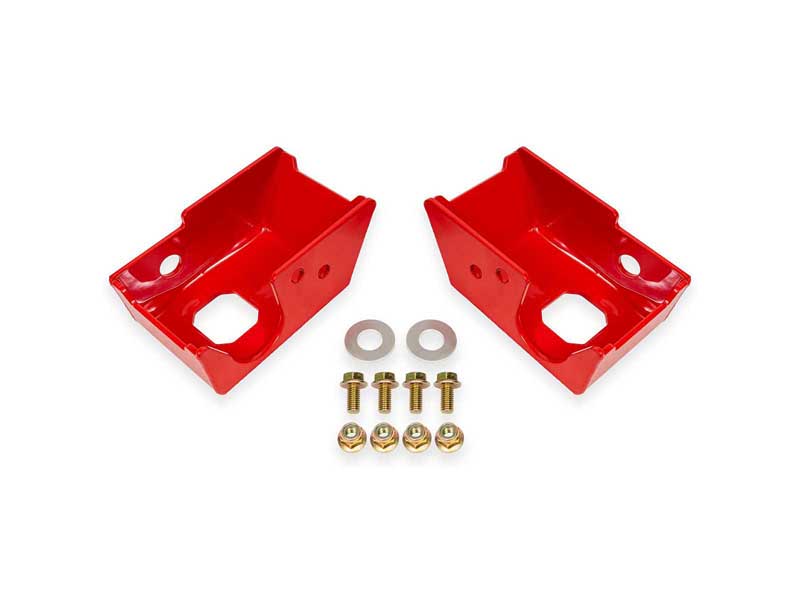 BMR SG1860R Rear Shock Mount Skid Plates, Red for 2021-2026 Bronco