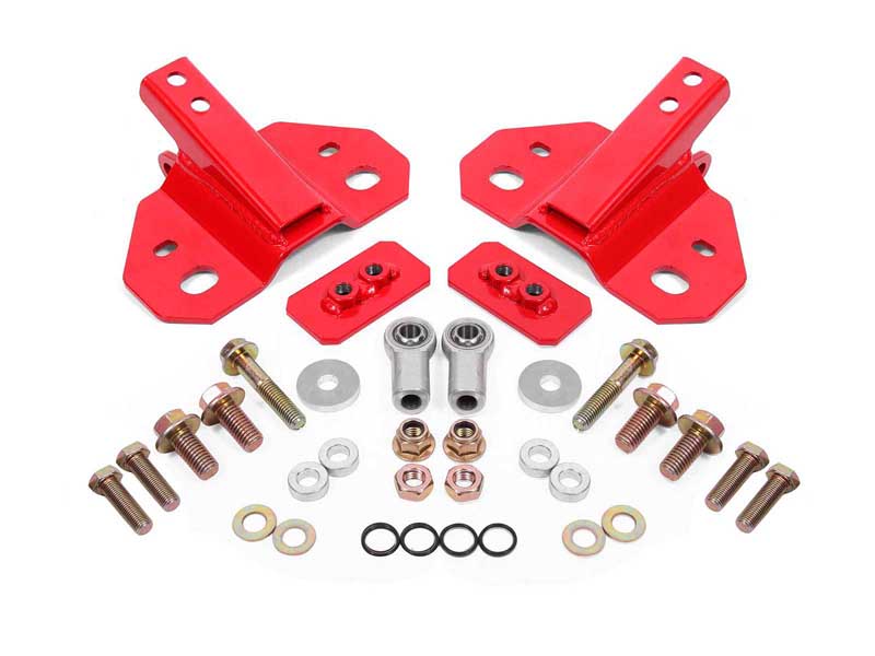BMR SM770R Shock Mount, Rear, Steel, Adjustable, Red for 2024-2026 S650 Mustang