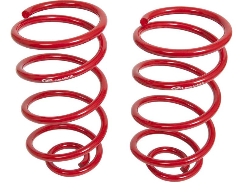 BMR SP017R Lowering Springs, Rear, 1" Drop, Red for 1964-1966 A-Body